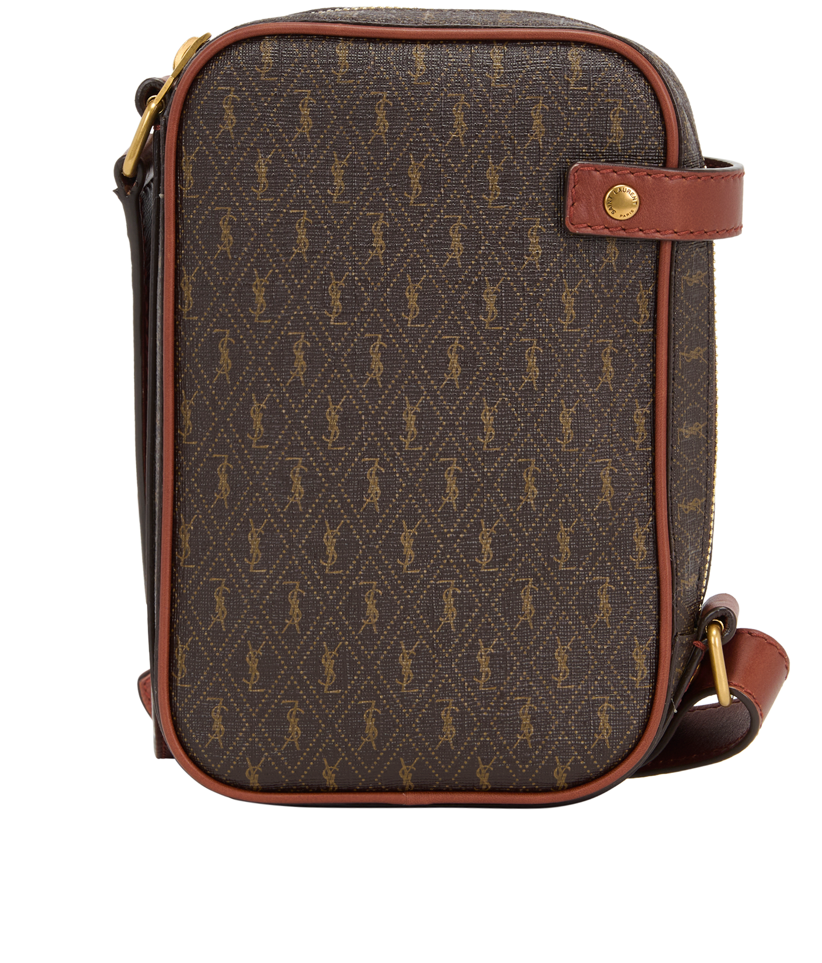 Vertical Le Monogramme Camera Bag, &pound;650, Handbags, Brown, Canvas/Leather, Back view
